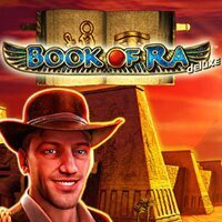 Book of Ra Deluxe logo by Novomatic NV Casino