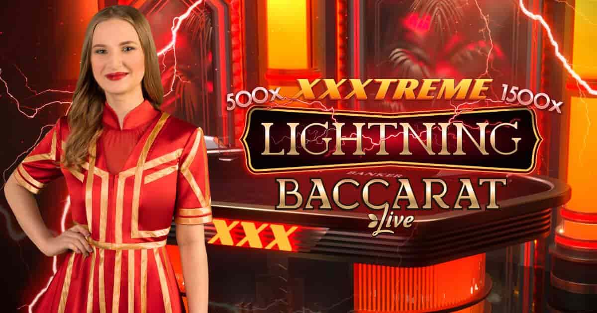 XXXtreme Lightning Baccarat slot visual from Evolution available on nvcasinofr.com